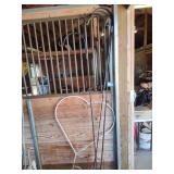 3 shepherd's hooks and heart hanger