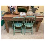 Table and chairs, 37x60x31 inches