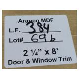 Arauco MDF door and window trim 2-1/4x8ft 384LF