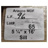 Arauco MDF sill board 5-1/4x16ft 96LF
