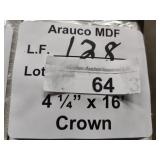 Arauco MDF crown molding 4-1/4 x 16ft 128LF