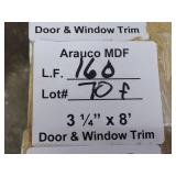 Arauco MDF door and window trim 3-1/4x8ft 160LF