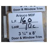 Arauco MDF door and window trim 3-1/4x8ft 160LF