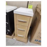 Fresca light oak side cabinet with top 12x18x26