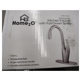 Home2O kitchen faucet with pull down spray