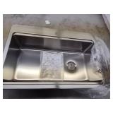 Elkay stainless steel sink 33x21