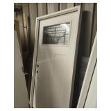 Exterior door, 36 In., 1/4 Deco, RH
