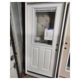 Exterior door 1/2 mini-blind, LH