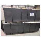 11pc Nobilia Black Concrete cabinet set