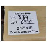 Arauco MDF door and window trim 2-1/4x8ft 384LF