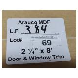 Arauco MDF door and window trim 2-1/4x8ft 384LF