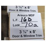 Arauco MDF door and window trim 3-1/4x8ft 160LF
