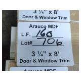 Arauco MDF door and window trim 3-1/4x8ft 160LF
