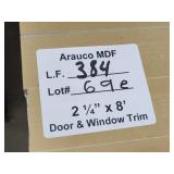Arauco MDF door and window trim 2-1/4x8ft 384LF