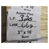 Adami pine base trim 3in x 16ft 320LF