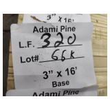 Adami pine base trim 3in x 16ft 320LF