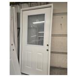 Exterior door, 36 in ,1/2 Deco LH