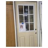 Exterior door, 32 In, 9 lite, LH