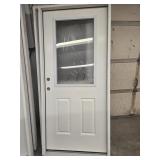 Exterior door, 36 in ,1/2 Deco RH