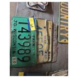 4 vintage farm plates