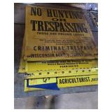 3 metal NO Trespassing signs
