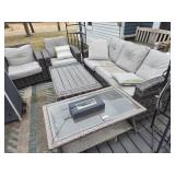 5 piece plastic patio set