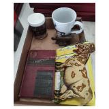 Tin toy and assorted items