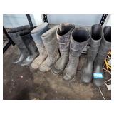Rubber boots - 4 pair 9-11