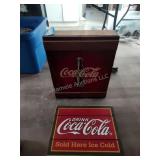 Coca Cola cabinet and sign
