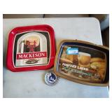 2 beer trays and coaster