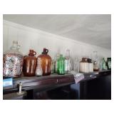 Lot of bottles and other decor