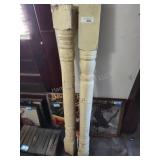 2 vintage porch posts