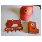 Allis Chalmers hat, key holder and match holder