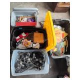 3 totes of decor and string lights