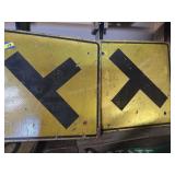 2 Wooden T signs