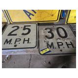 2 Wooden Speed Limit signs