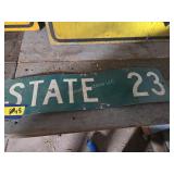 Metal State 23 sign
