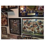 Brewers posters and other - 10 items on wall