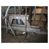 Vintage tools and picnic table legs