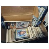 Baseball cards, lamp and other