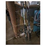 Assorted fishing poles