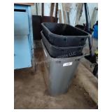 3 trash cans