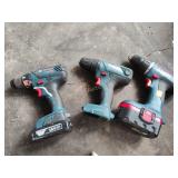 3 Bosch drills no charger