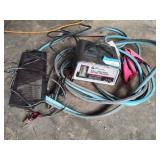 Charger, jumper cables and solar charger