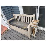 Plastic bench and crochet set