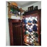 Hats, collectibles and shelf
