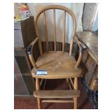 Wooden high chair, no tray