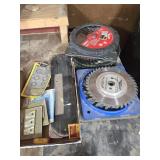 Saw blades and other items