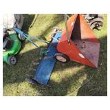 Wheelbarrow and dethatcher