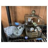 2 Items - Hendryx Brass Birdcage & Accessories